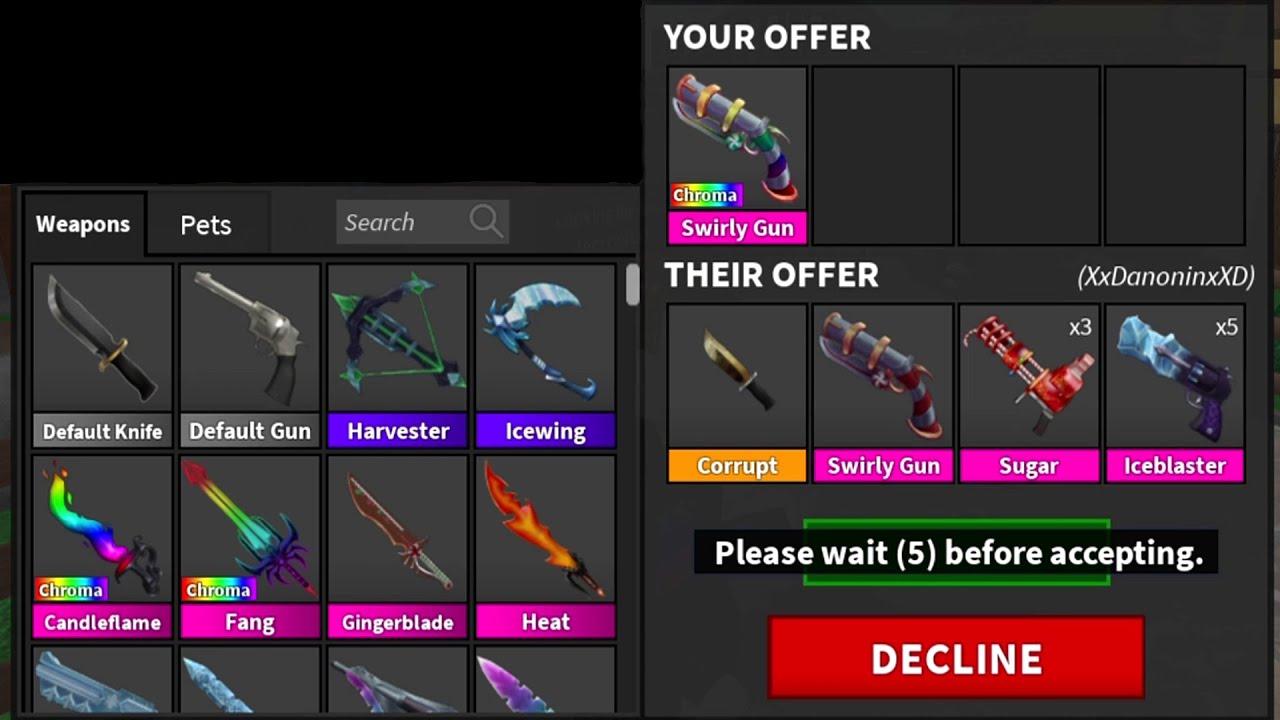 do i do my whole inv for chroma swirly gun? they said they'd go