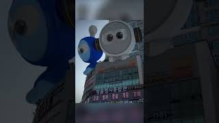 TOG Character watching on a building 빌딩 위에 있는 대형인형 토그