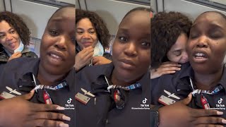 Flight attendant reacts to meeting Regina Hall while on the job