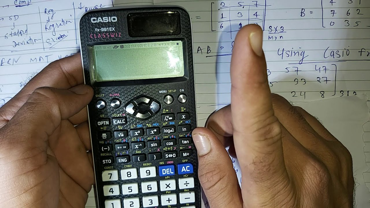 Exp en calculadora casio fx- 991ex