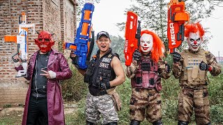 LTT Films : Swat Silver Flash Nerf Guns Fight Criminal Group Tiger Mask Bandits Diamond