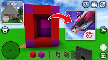How to Make Portal to FREE FIRE in MINI BLOCK CRAFT 3D
