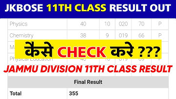 JKBOSE 11th Class Result Out : J&K Board 11th Class Result Out 2022 | How To Check 11th Class Result