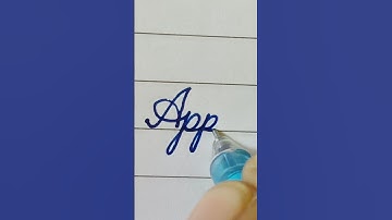Apple - How to write Cursive writing Small letter Connections || Cursive handwriting Practice ||