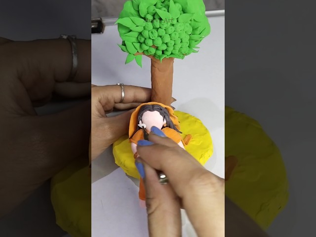 DIY clay Sita Mata & Hanuman ( Lanka Milan ) #shorts class=