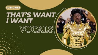 Lil Nas x - that’s what i want VOCALS ONLY