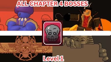 Block Tales - Chapter 4, ALL BOSSES *Level 1* (Roblox)