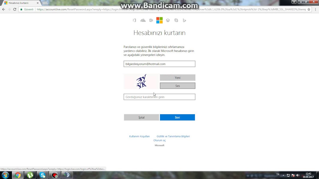 Hotmail oturum aç