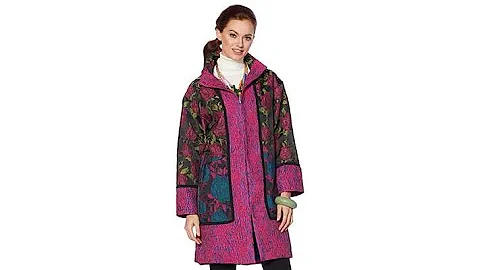 Rara Avis by Iris Apfel Jacquard Woven Coat