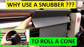 How to Roll a Perfect Truncated Steel Cone with a Snubber