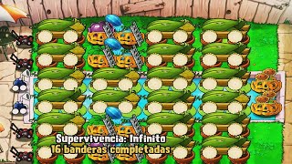 PvZ Android Supervivencia Infinita-Formacion con 20 🌽-PVZPro.