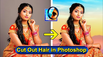 How to cut hair Photoshop 7.0 Tamil - இந்திரா புகைப்படக் கலைக்கூடம்