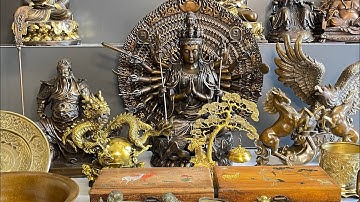 14/12/23 Thiên thủ thiên nhãn, rương gỗ khảm, ngựa mã đáo #đồđồnglênguyệt #đồxưa #đồcổ