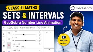 Class 11 Sets & Intervals | GeoGebra Number Line Animation #GeoGebra #Class11Maths #Intervals