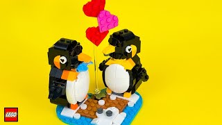 LEGO 40886: Limited Edition Penguins In Love / stop-motion build