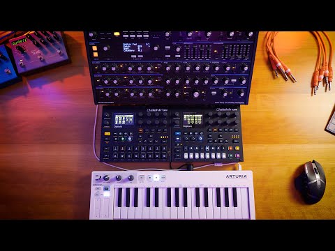 Digitone, Digitakt, Overbridge, & Novation Peak Jam routed thru Ableton Live