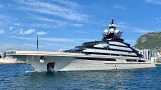 NORD, 142m Lurssen built Megayacht departing Gibraltar