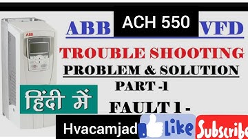 VFD troubleshooting ABB ACH550 Variable Frequency Drive NHA tutorial 2023 #abb #frequency #vfd #hvac