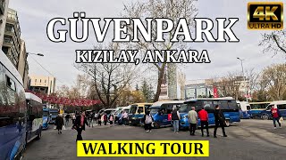 Güvenpark, Kızılay, Çankaya, Ankara Türkiye 4K Yürüyüş Turu - Walking Tour
