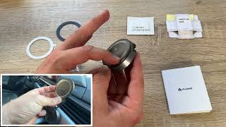 andobil Newest Alloy Folding Magsafe Car Mount [Magnet, Big Phone Friendly] unboxing & instructions