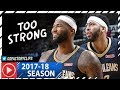 Anthony Davis & DeMarcus Cousins EPIC Highlights vs Blazers (2018.01.12) - 60 Pts 28 Reb Combined!