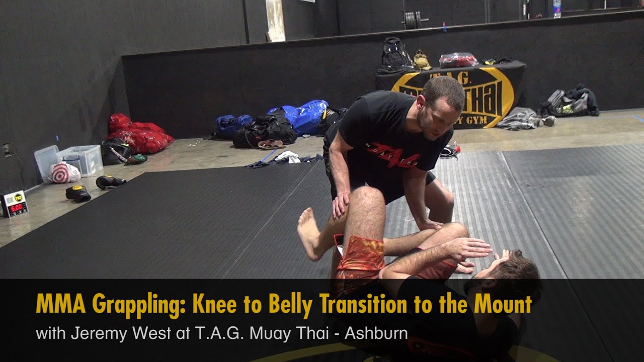 MMA Grappling Knee to Belly Transition to the Mount with Jeremy West