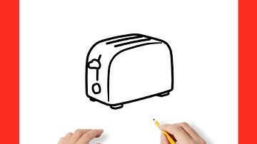 How to draw a TOASTER step by step / drawing the toaster easy
