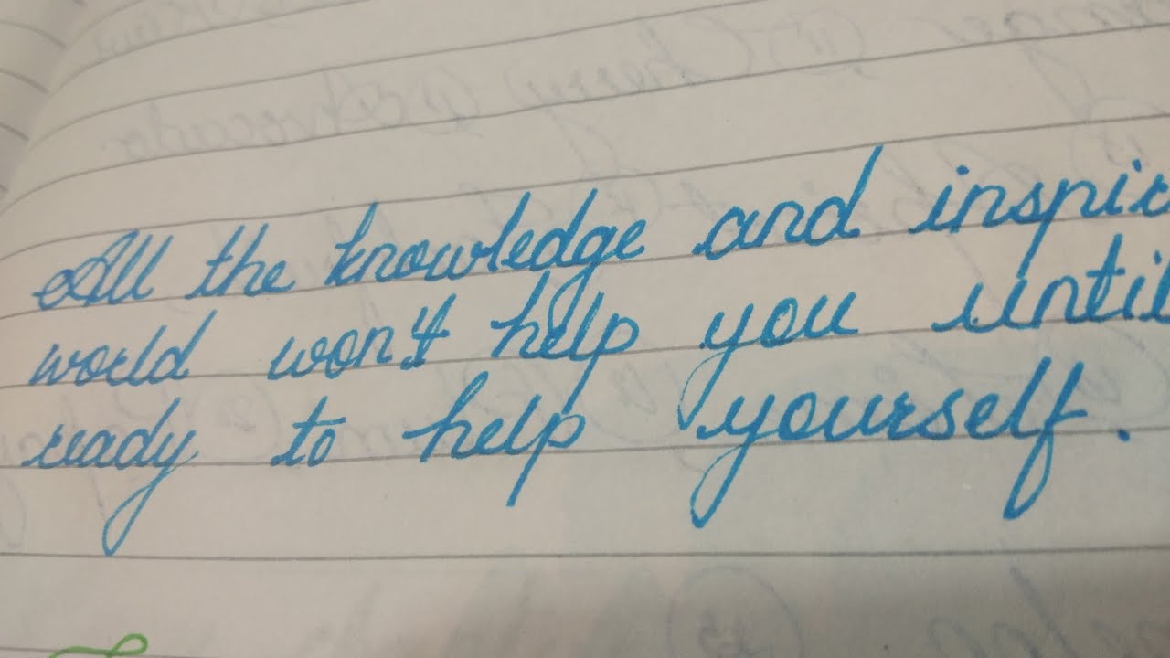 Cursive writing / Neat and Clean English writing practice / How to ...