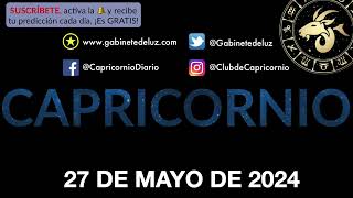 Horóscopo Diario - Capricornio - 27 de Mayo de 2024.