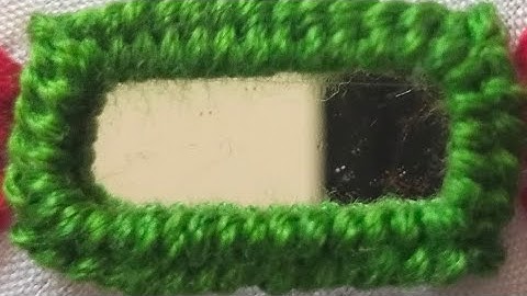 Rectangular mirror work tutorial. Hand embroidery mirrorwork design. Shisha work.