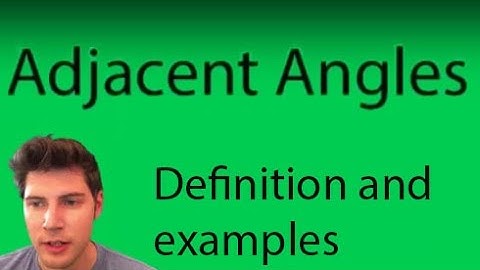 Adjacent Angles Definition