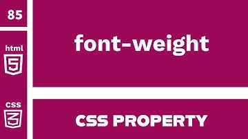 CSS Property : font-weight explained !