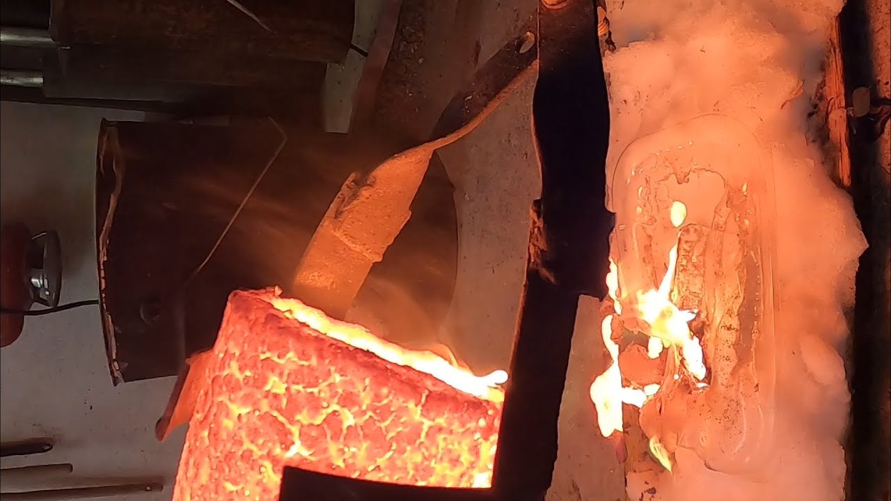 melting copper 1 pouring into snow YouTube