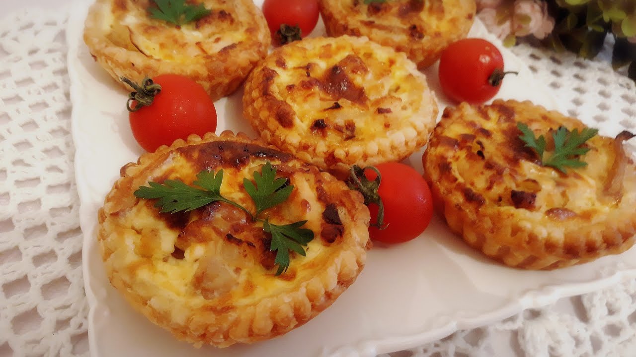 أروع ميني كيش بالعجينة المورقة وحشو لذيذ جدا