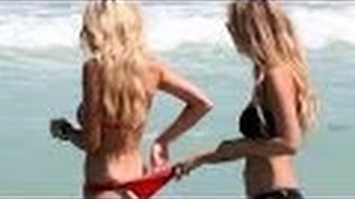 Hot Bikini Girls Get Naughty On The Beach - Compilation