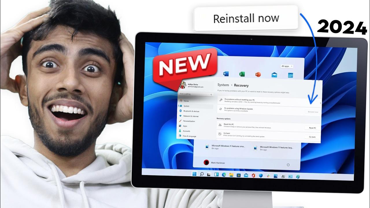 Windows 11 2024 New Update 🔥Finally Reinstall Windows without any Data