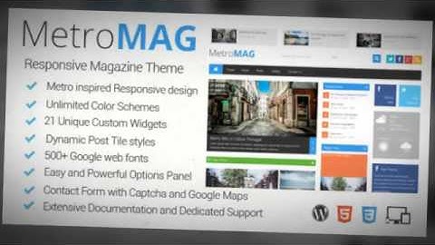 Metro Magazine Responsive WordPress Theme + Download