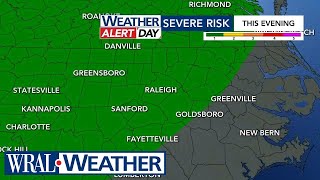 North Carolina Forecast: Central NC now under Level 1 risk for severe storms Wednesday⛈️
