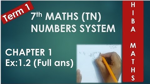 7th maths chapter 1 exercise 1.2 full answers term 1 TN Samacheer