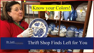 Know your Colors! Pyrex, Pewter, Blue Willow China, Johnson Brothers, more - Thrift with Me Dr. Lori