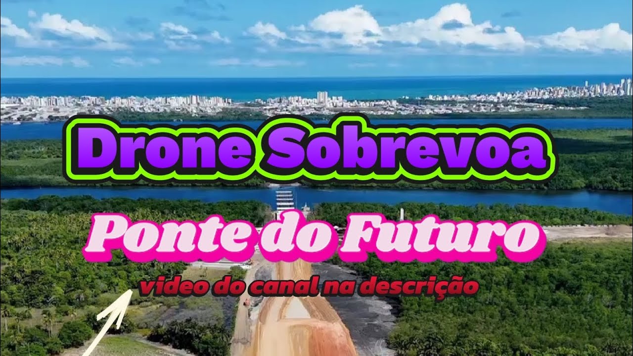 Drone sobrevoa Ponte do Futuro 