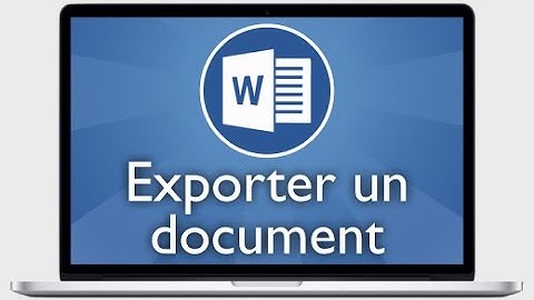 Tutoriel Word 2013 - Enregistrer un fichier word dans un autre format