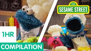 Sesame Street Cookie Monster Foodie Truck Compilation 1 Hour Long