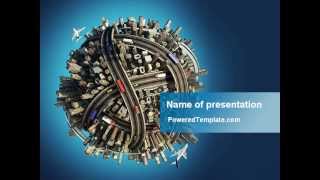 World Highway Junction PowerPoint Template by PoweredTemplate.com