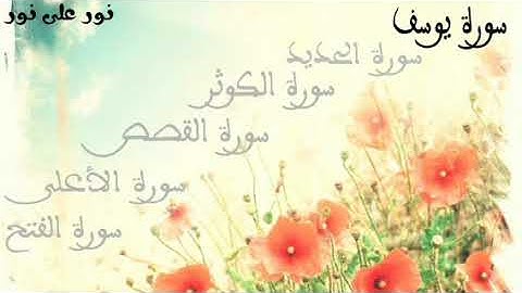 سورة يوسف - سورة الحديد - سورة الكوثر - سورة القصص - سورة الأعلى - سورة الفتح |  محمد رشاد الشريف