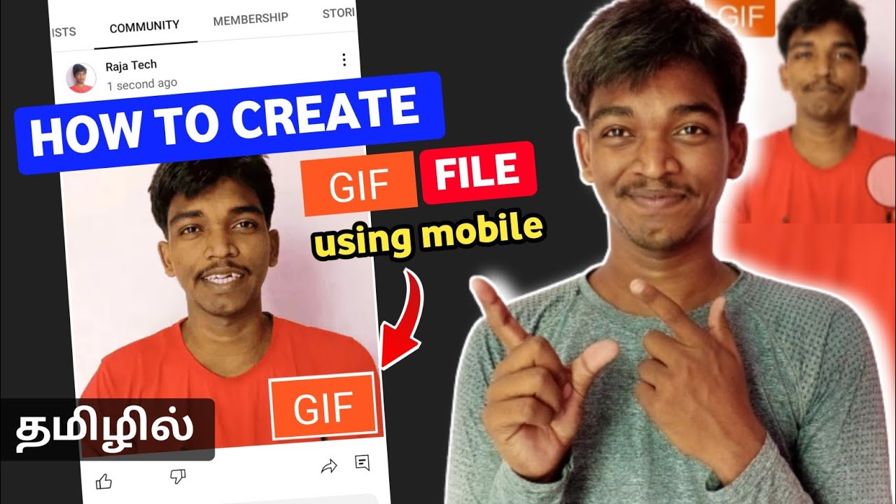 How to create a gif file using mobile phone image to gif video to