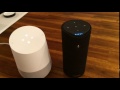 Alexa and Google Home talking