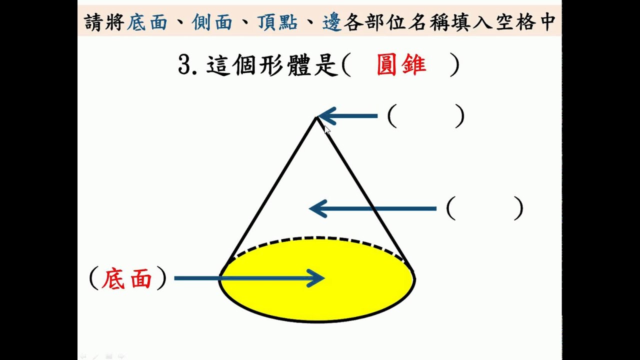 題目1 柱體 錐體各部位名稱3 19 Youtube