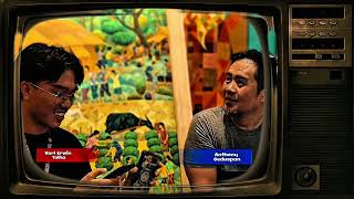 interviewing a local artist