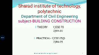Building construction.Lecture 1